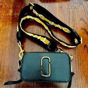 NEW $325 RARE Black & White Marc Jacobs Snapshot Bag